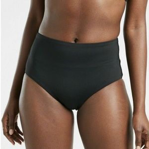 Athleta High Waist Bikini Bottom Medium NWT Black
